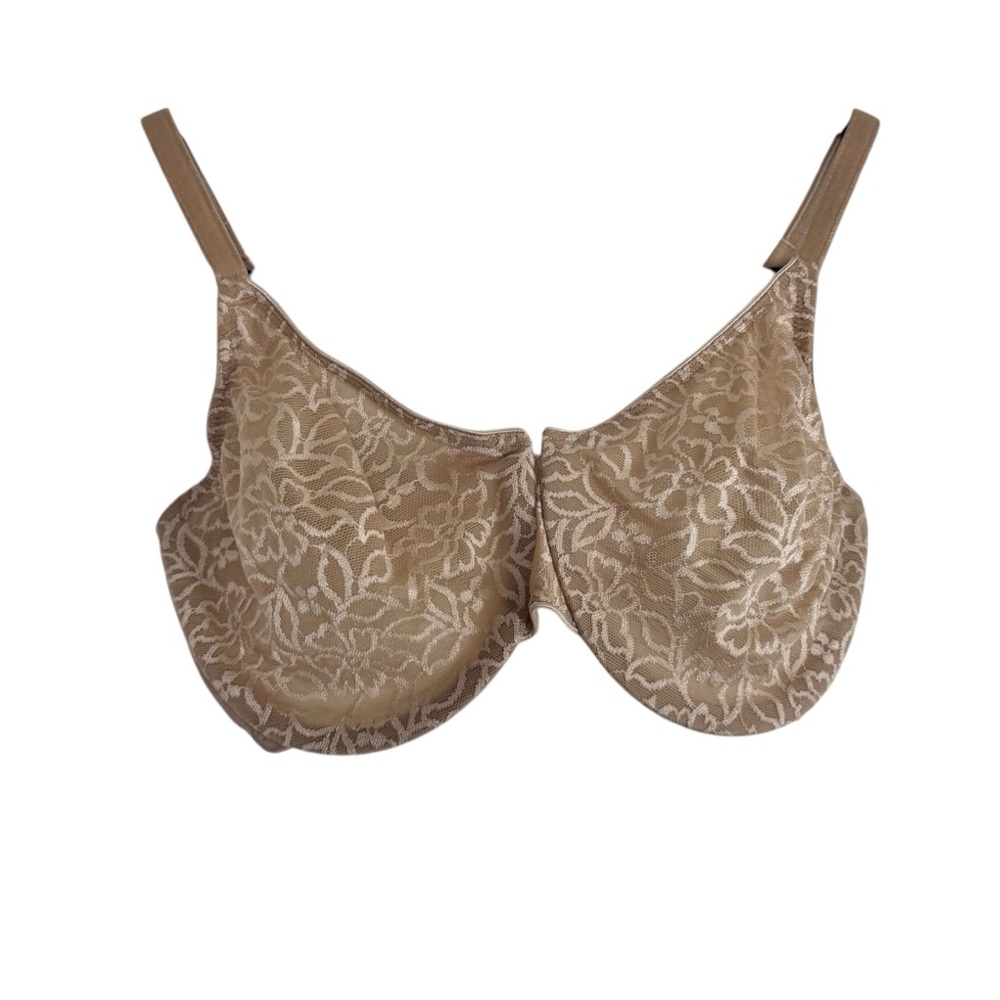 Le Mystere Bra 34DD Unlined Sheer Embroidered Floral Underwire
